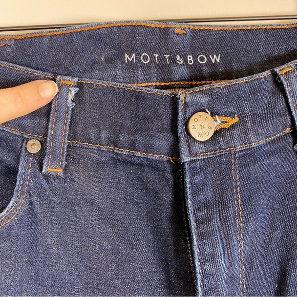 Mott & Bow Men's Straight Leg Dark Wash Denim Blue Jeans Basic Essential 33X32 - Picture 2 of 5